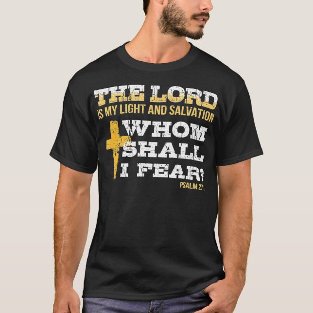 Bible Psalm 271 Religious Items Patriotic Christia T-Shirt (Front)