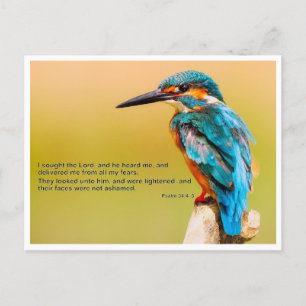 Bible quotation - Psalm 34 Postcard