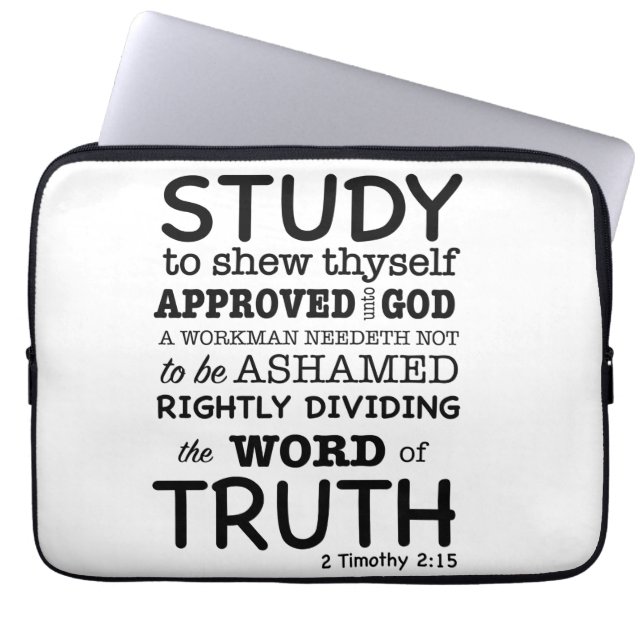 Bible Quote 2 Timothy 2:15 Laptop Sleeve (Front)