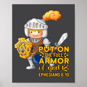 Bible Quote Armor Of God Ephesians 611 Easter Chri Poster