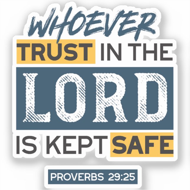 Bible Quote Art - Proverbs 29:25 Trust in God (Front)
