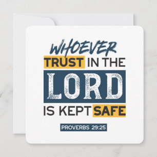 Bible Quote Art - Proverbs 29:25 Trust in God