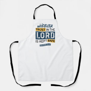Bible Quote Art - Proverbs 29:25 Trust in God Apron