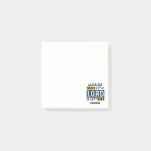 Bible Quote Art - Proverbs 29:25 Trust in God Post-it Notes