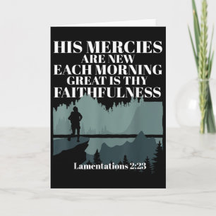 Bible Quote His Mercies Are New Every Morning Jesu Card