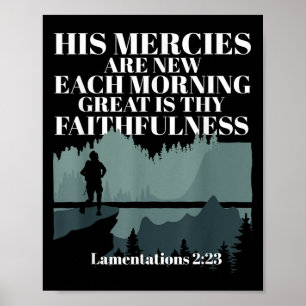 Bible Quote His Mercies Are New Every Morning Jesu Poster