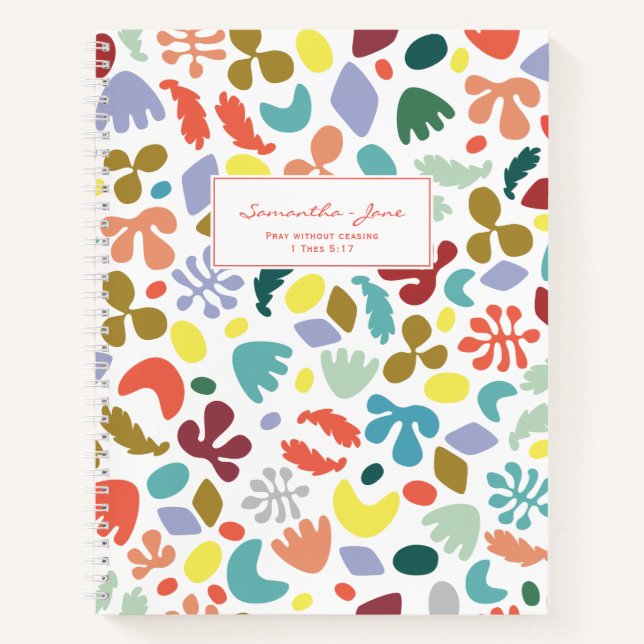 Bible Quote Modern Design Named Prayer Journal (Front)