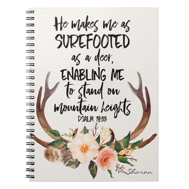 Bible Quote Personalized Notebook (Front)