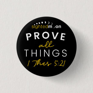 Bible Quote Prove All Things Yellow Typography 3 Cm Round Badge