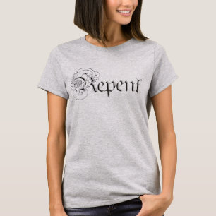 Bible Quote Silver Gothic Blackletter T-Shirt