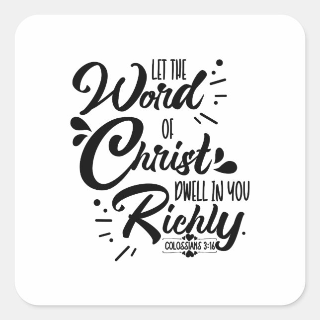 Bible Quote Square Sticker (Front)