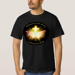 Bible quote with hands holding Cross T-Shirt
