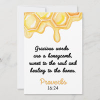 Bible Quotes, Christian Card, Gracious words
