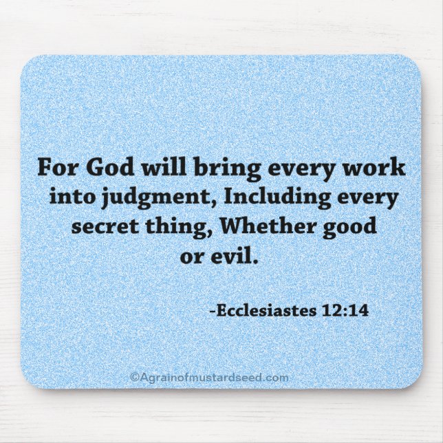 Bible Quotes Christian Mouse Pad (Front)