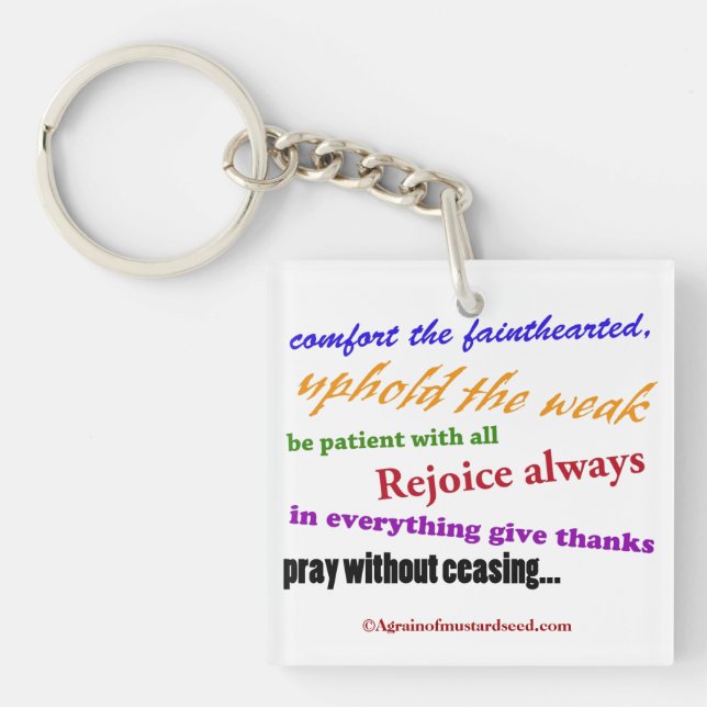 Bible Quotes Inspirational Key Ring (Front)