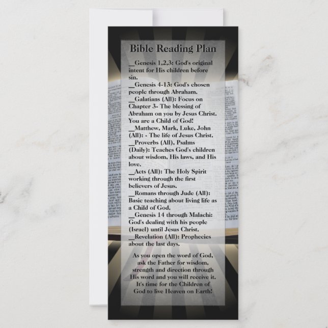 Bible Reading Plan Bookmark (Front)