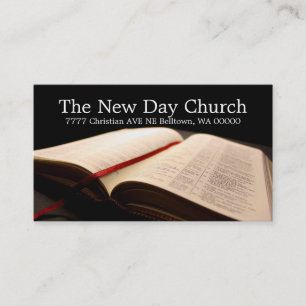Bible Religion Christian Pastor Christianity Business Card