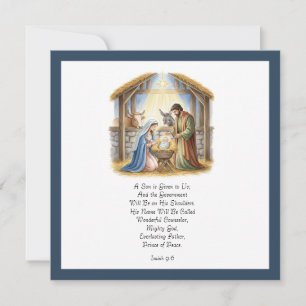 Bible Religious Glory To God Christian Christmas  Holiday Card