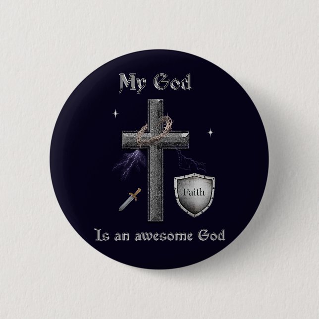 Bible Scripture 6 Cm Round Badge (Front)