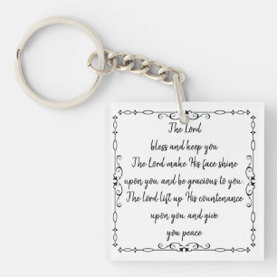 Bible Scripture Aaronic Blessing Numb 6:24-26 Key Ring