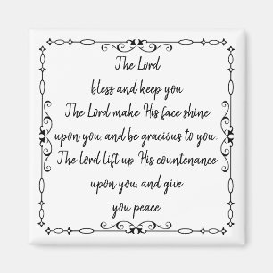 Bible Scripture Aaronic Blessing Numb 6:24-26 Magnet