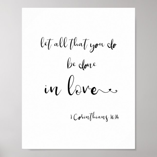 Bible Scripture Corinthians Modern Minimalist Poster (Front)