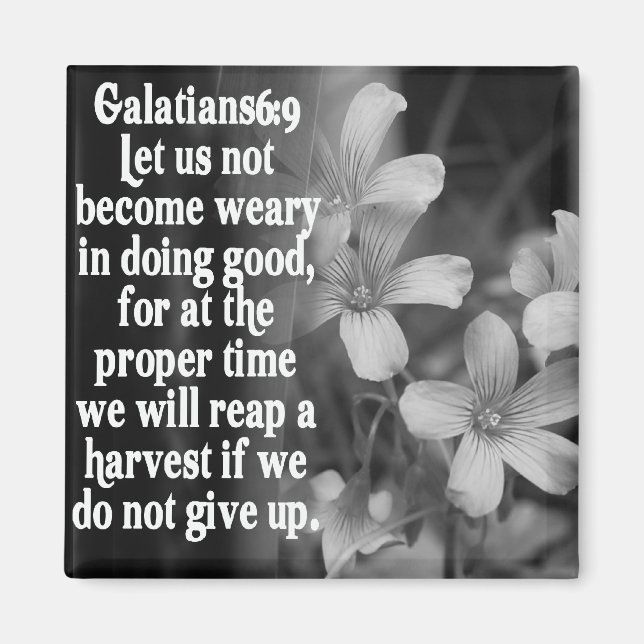 BIBLE SCRIPTURE GALATIANS 6:9 MAGNET (Front)
