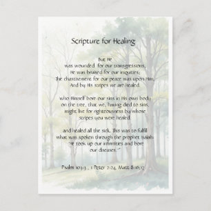 Bible Scripture Healing Health Sickness Get Well Postcard