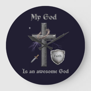 Bible Scripture Large Clock