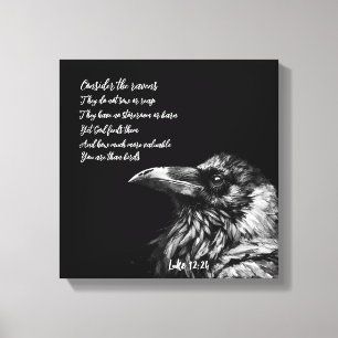Bible Scripture Luke 12:24 Canvas Print