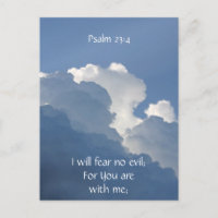 Bible Scripture Psalm 23:4 Fear No Evil...