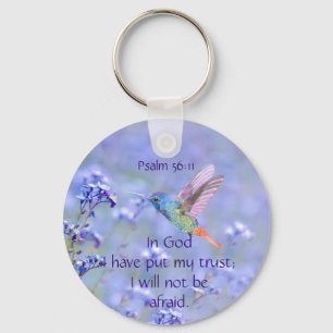 Bible Scripture Psalm 56:11 Not be Afraid Quote Ke Key Ring