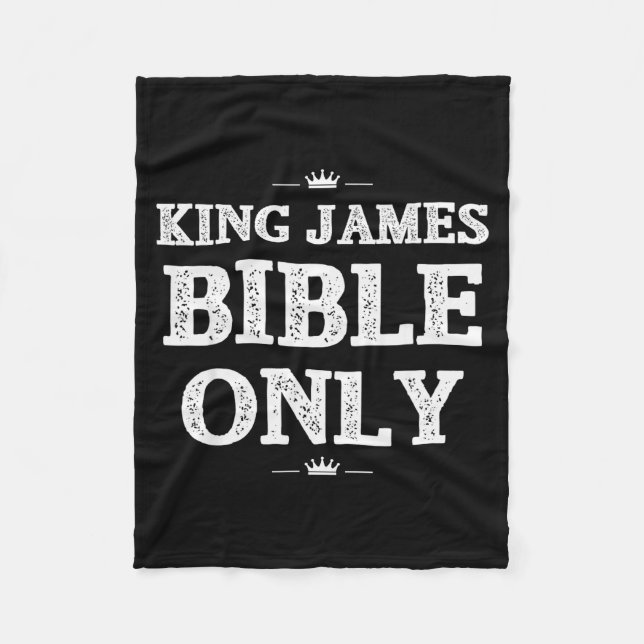 Bible Scripture Verses King James Bible Christian  Fleece Blanket (Front)