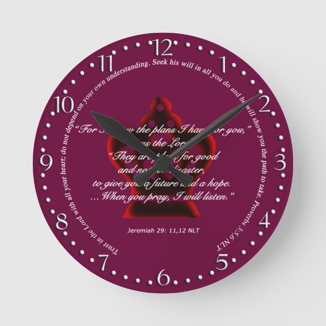 Bible Scripture Wall Clock (Front)
