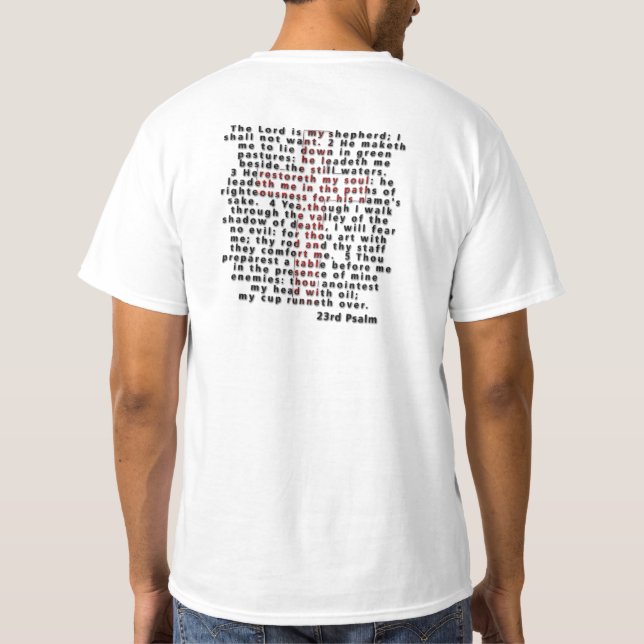 Bible Shirt; Psalms 23 T-Shirt (Back)