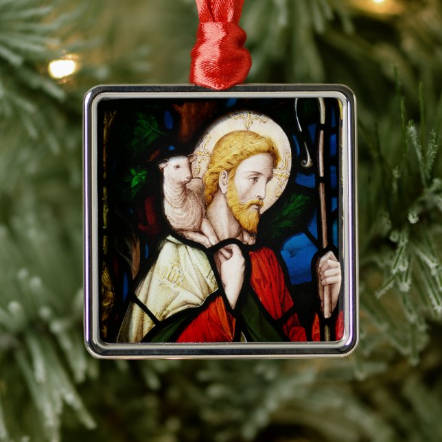 Bible stories Lamb of God Christmas 2020 Metal Ornament (Tree)