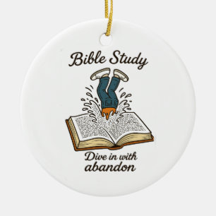 Bible Study Ceramic Ornament