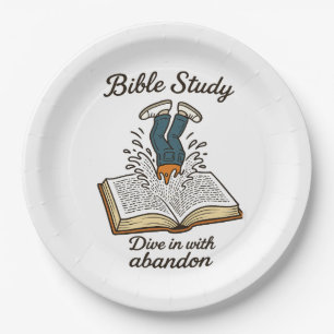 Bible study invitation paper plate