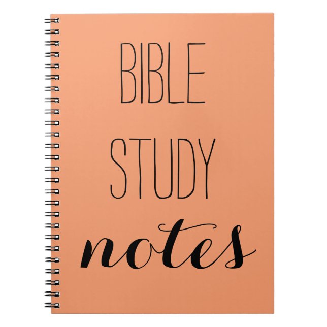 "Bible Study Notes" Pick your colour Notebook (Front)