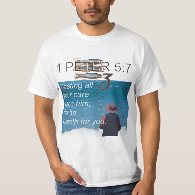 Bible T Shirt Day 3, 1 PETER 5:7 (Front)