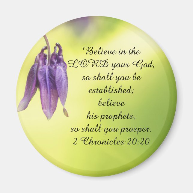 Bible Text 2 Chronicles 20:20 Magnet (Front)