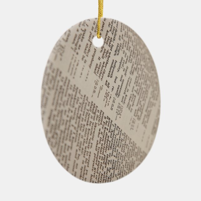 Bible Text Ceramic Ornament (Front)