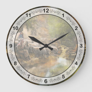 Bible - The Lord is my shepherd - 1910 Large Clock