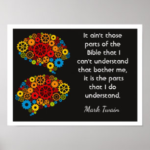 Bible Thoughts - Mark Twain quote - Art print
