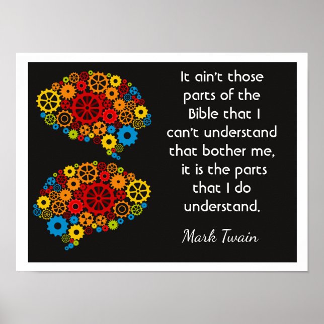 Bible Thoughts - Mark Twain quote - Art print (Front)