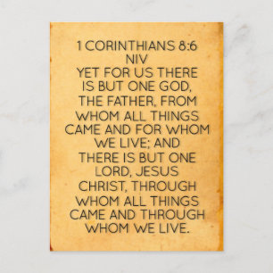 Bible Verse 1 Corinthians 8:6 Postcard