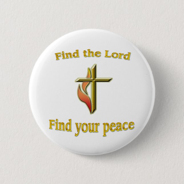 Bible verse 6 cm round badge (Front)