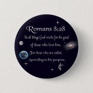 Bible verse 6 cm round badge