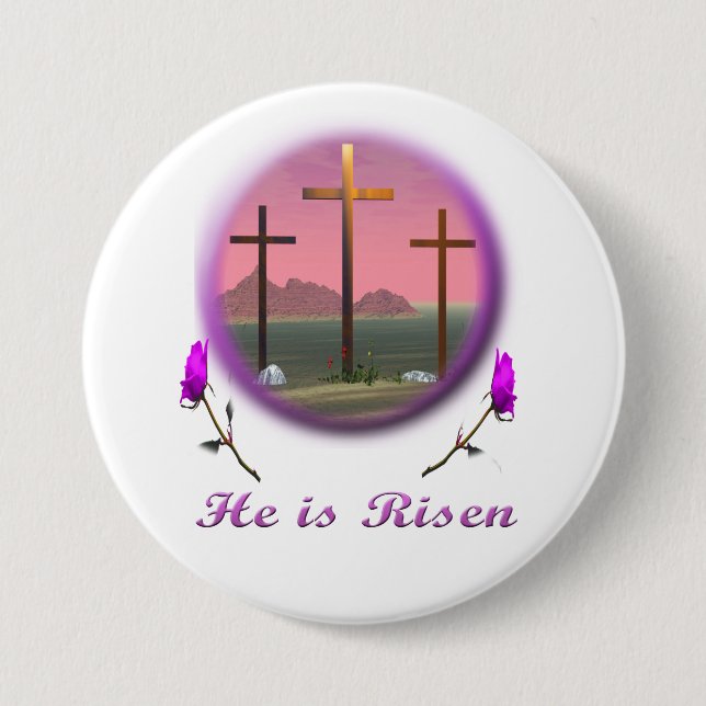 Bible verse 7.5 cm round badge (Front)