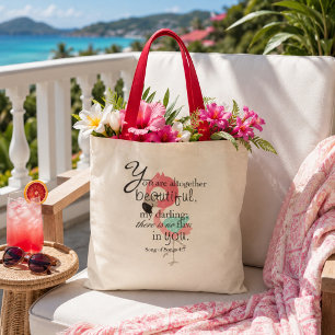 Bible Verse about Beauty Tote Bag